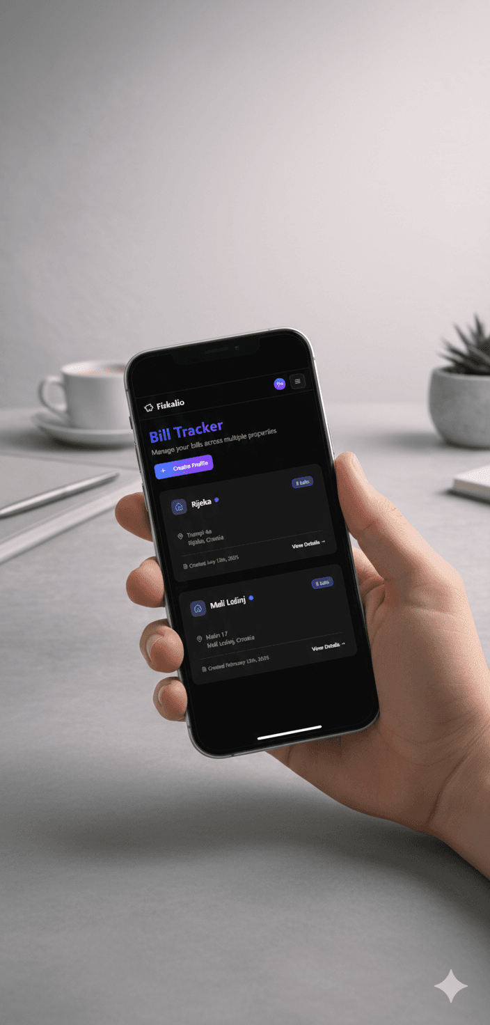 Mockup image of the Fiskalio's profile list page